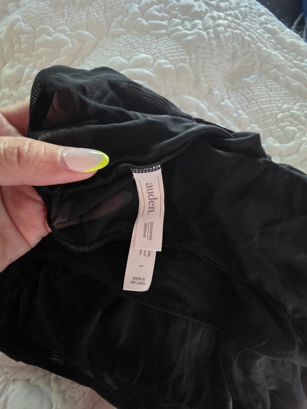 Auden Black Long-Sleeve Sheer Bodysuit - Picture 3 of 3